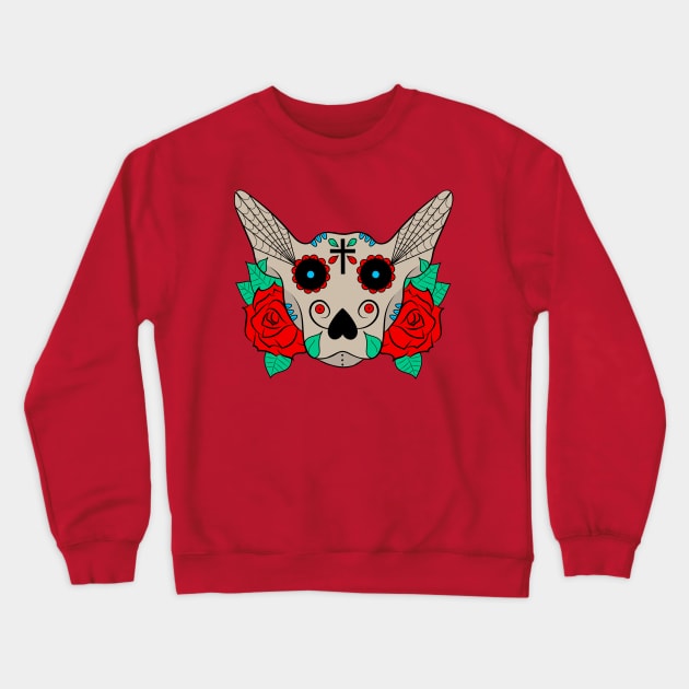 Xolo Sugar Skull 3 Crewneck Sweatshirt by darthspaz